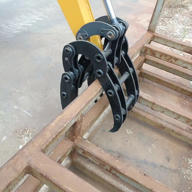 2 ton mini excavator wood grapple
