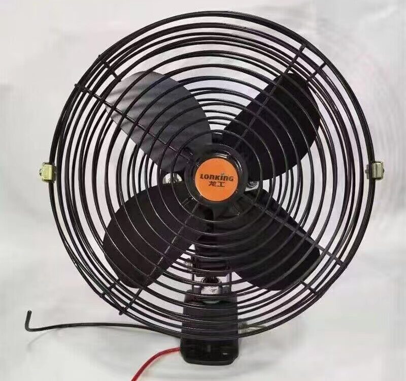 DC powered fan for construction machinery
